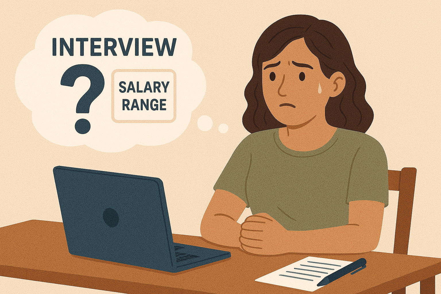 Tech professional preparing to answer the salary range question with confidence and strategy